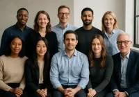 Illustration équipe connectée